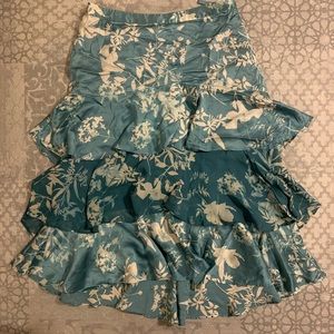 Banana republic tiered silk skirt